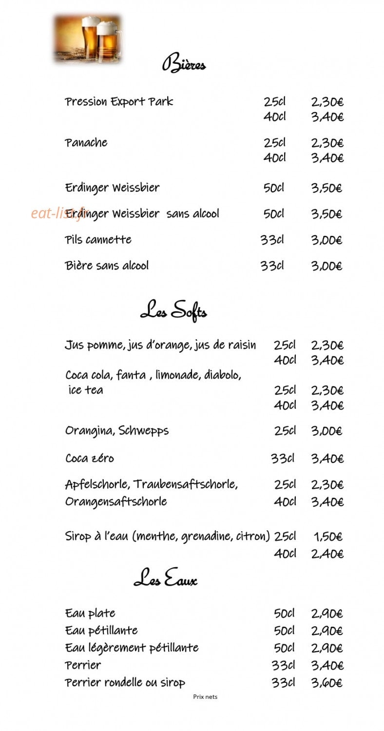 Restaurant au Wasigenstein — carte page 14