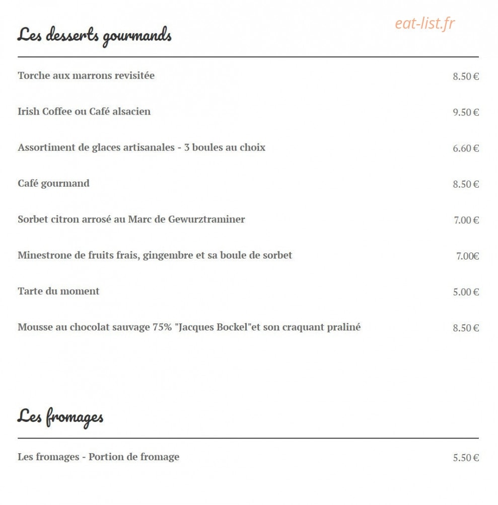 Le Relais des Saveurs — carte page 4