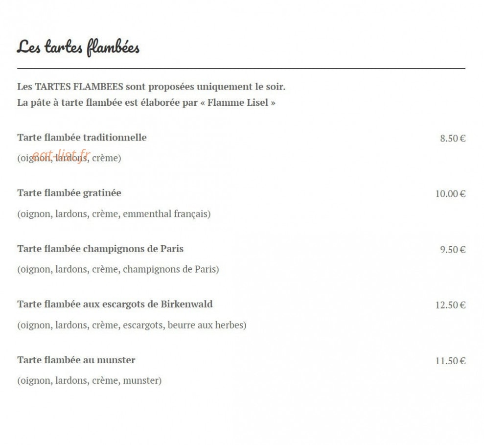 Le Relais des Saveurs — carte page 3