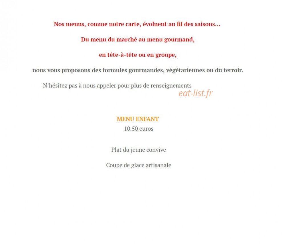 Le Relais des Saveurs — carte page 5