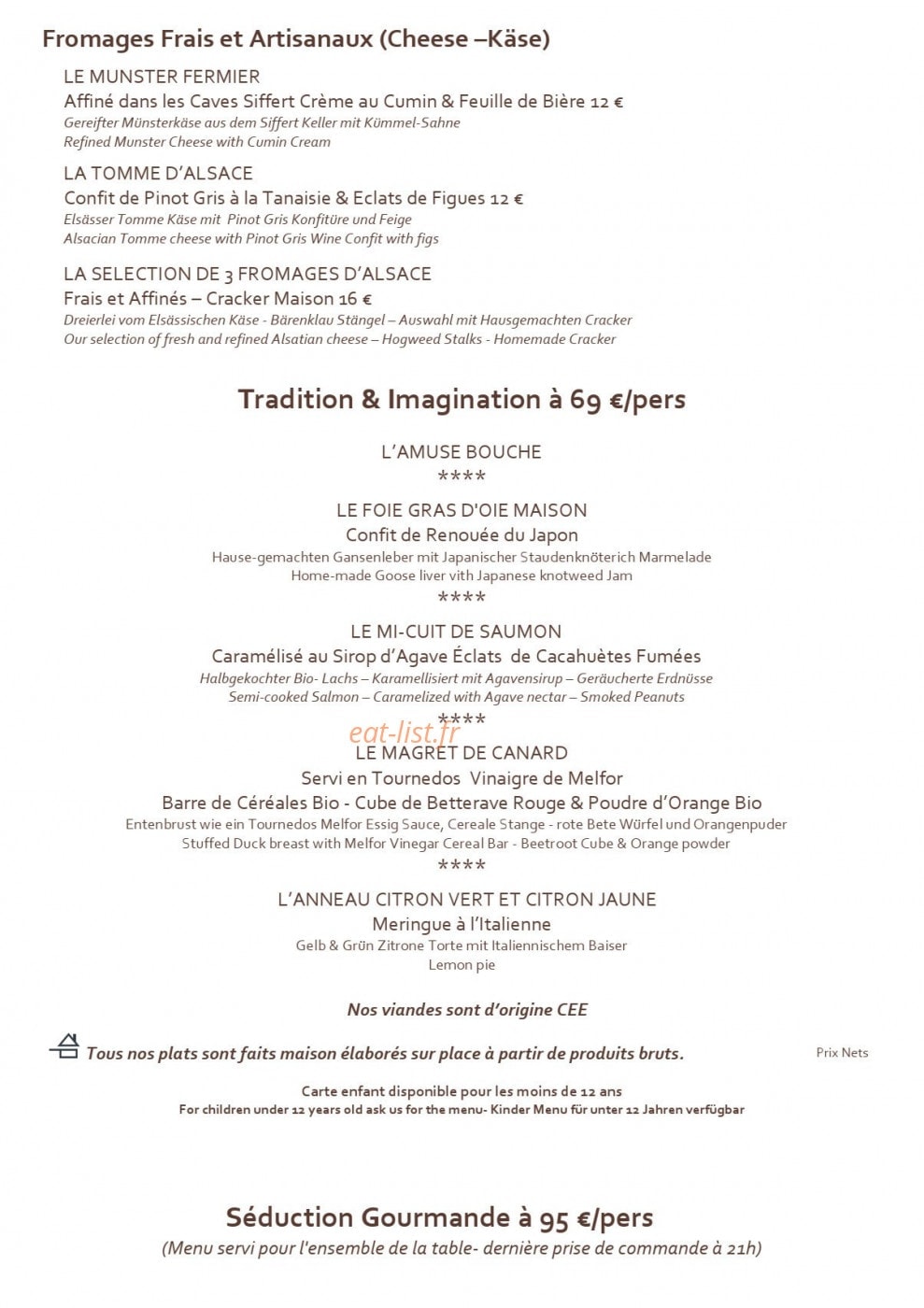Hostellerie des Châteaux — carte page 3