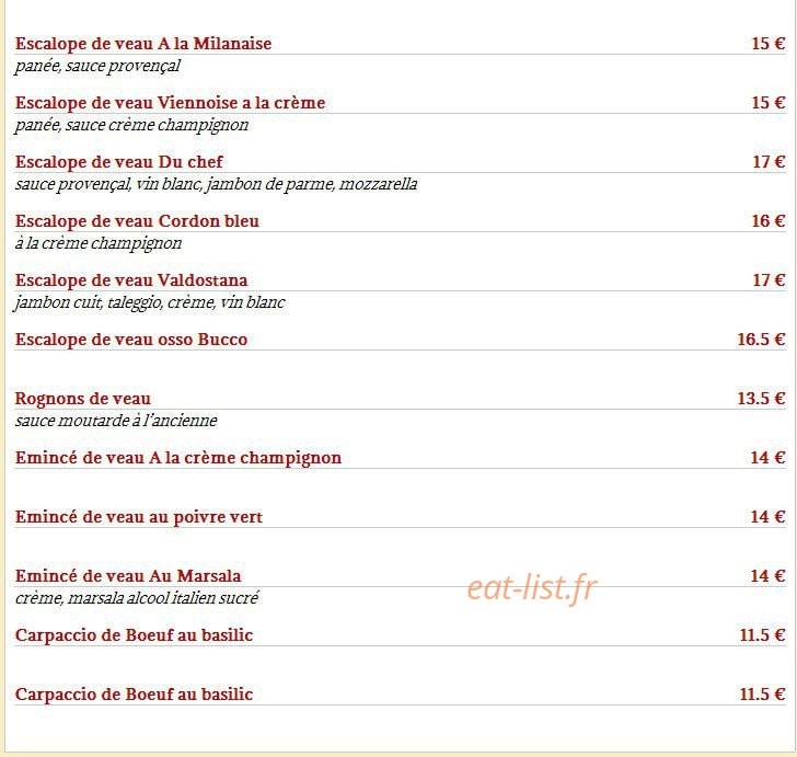 Chez Michel — carte page 7