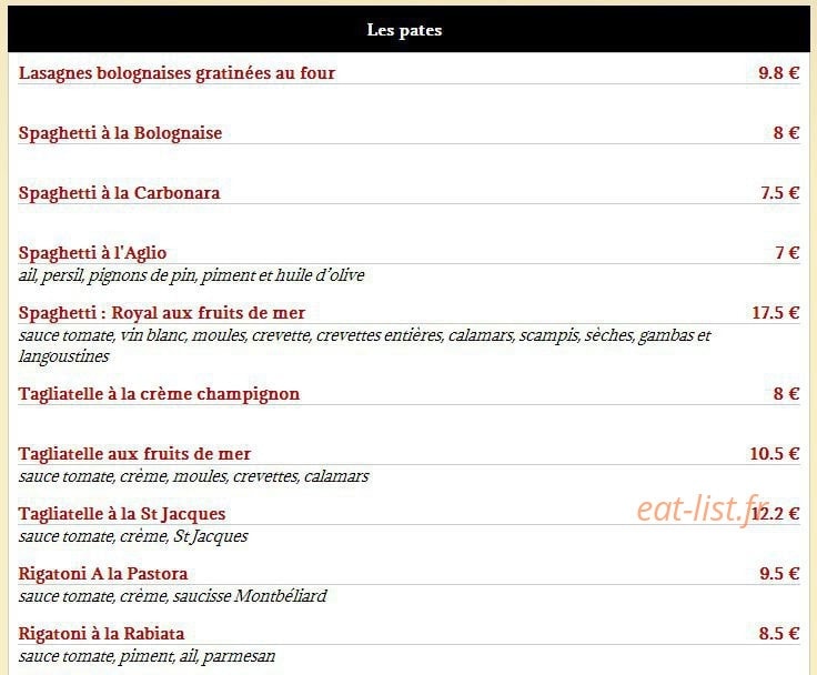 Chez Michel — carte page 2