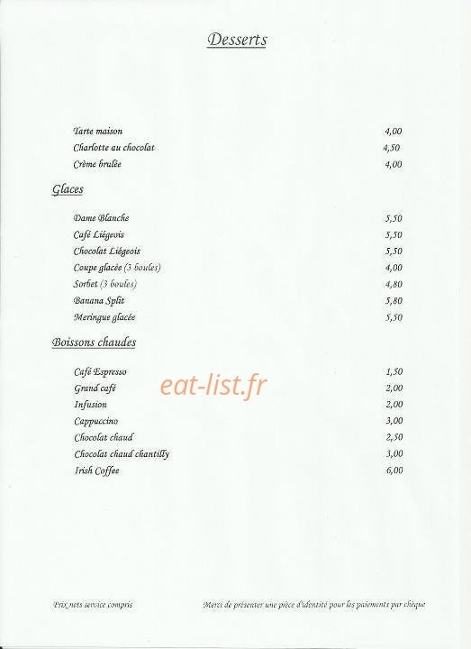 Restaurant L'Oxer — carte page 5