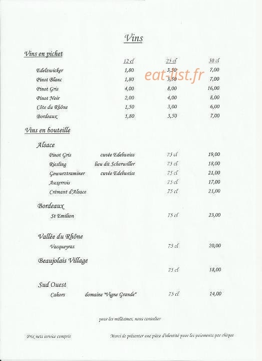 Restaurant L'Oxer — carte page 3