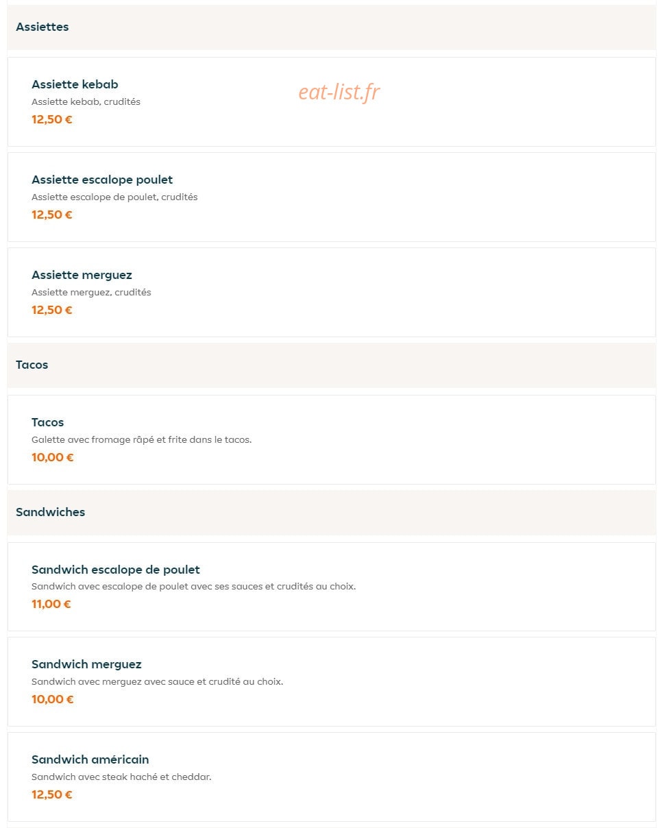 Le Nice grill — carte page 3