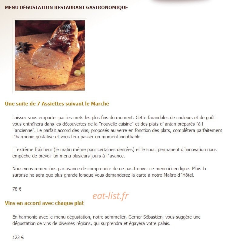 Hostellerie du Rosenmeer — carte page 5