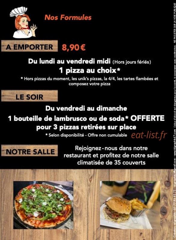 L'unik Pizza — carte page 4