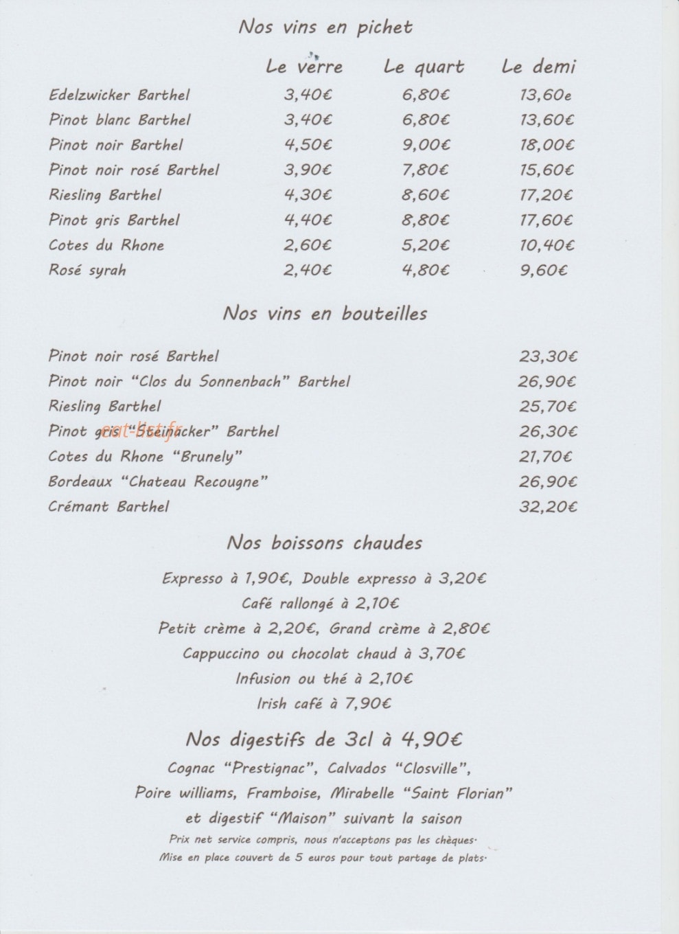 Les petits plats de mamama — carte page 4