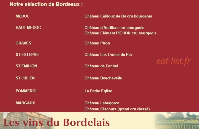 Auberge St Martin — carte page 2