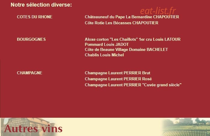 Auberge St Martin — carte page 3