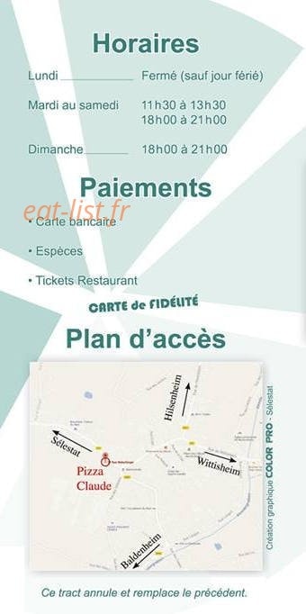 Pizza claude — carte page 5