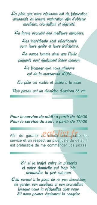 Pizza claude — carte page 6