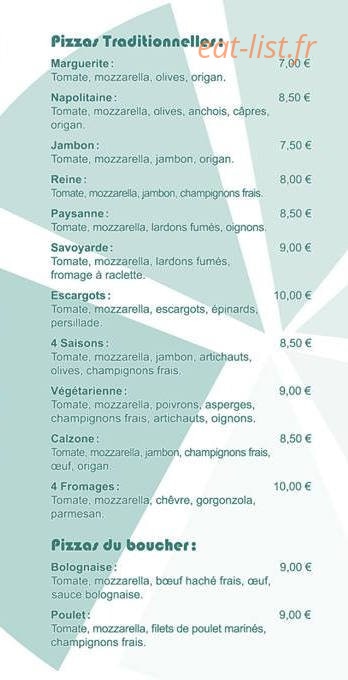 Pizza claude — carte page 2
