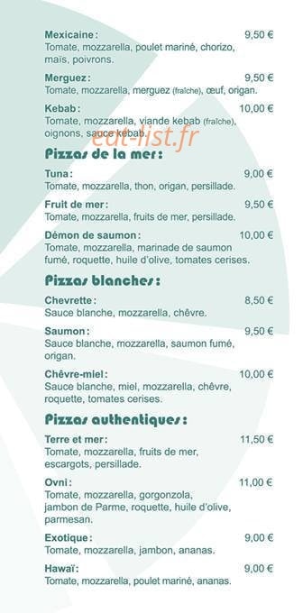 Pizza claude — carte page 3