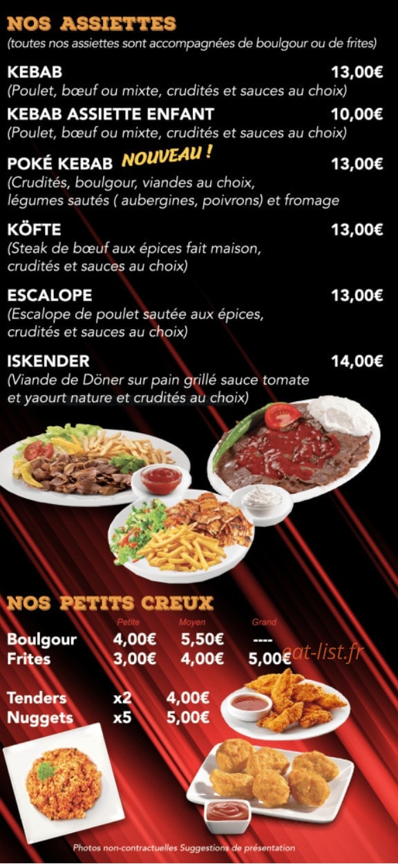 Ahasbey Kebab — carte page 1