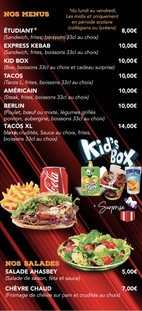 Ahasbey Kebab — carte page 3