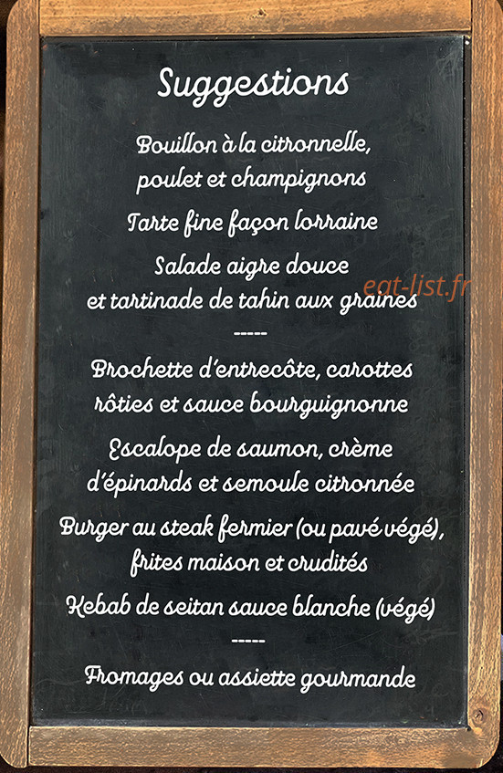 Au Canoë Gourmand — carte page 1