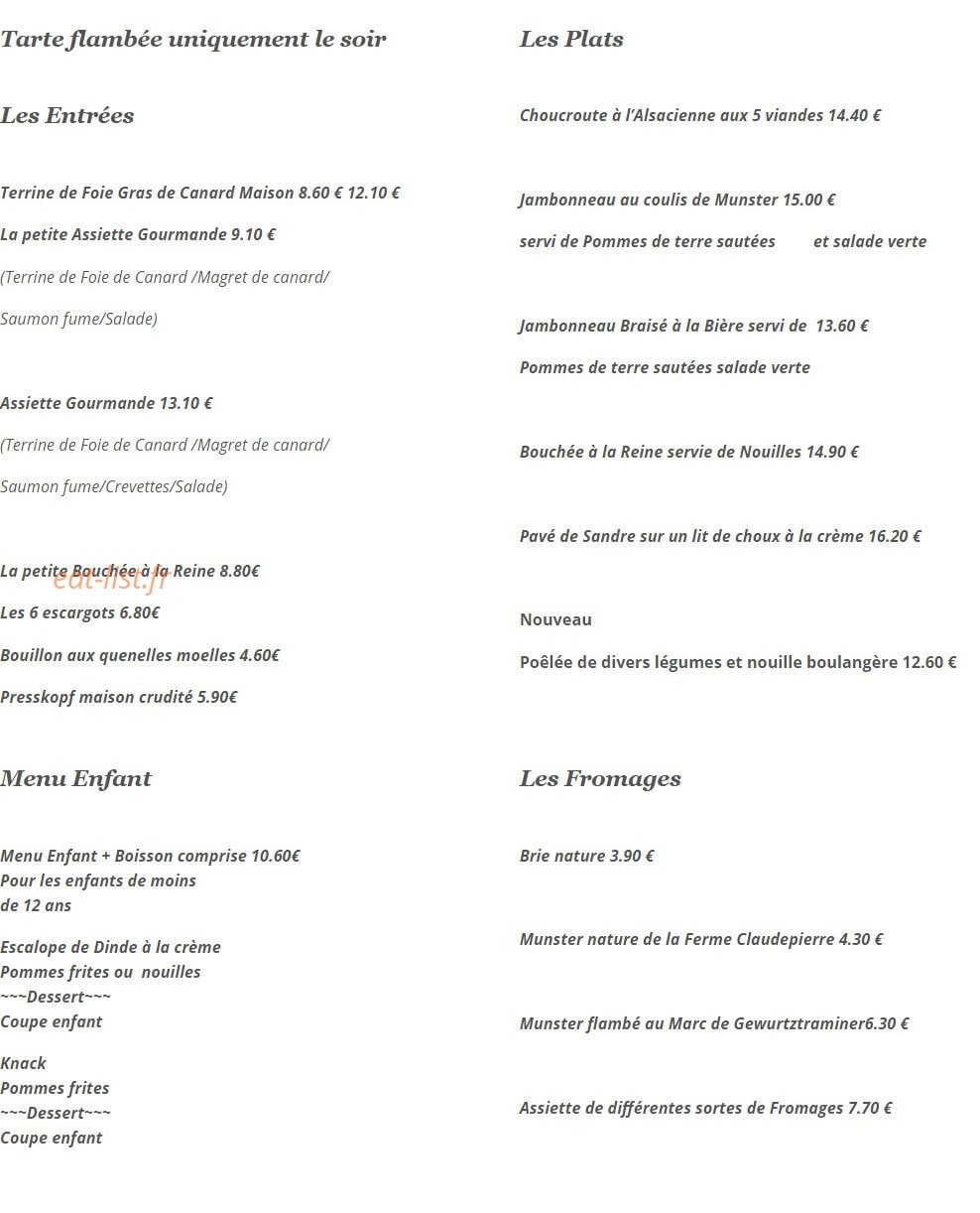 Au Pied de Boeuf — carte page 1