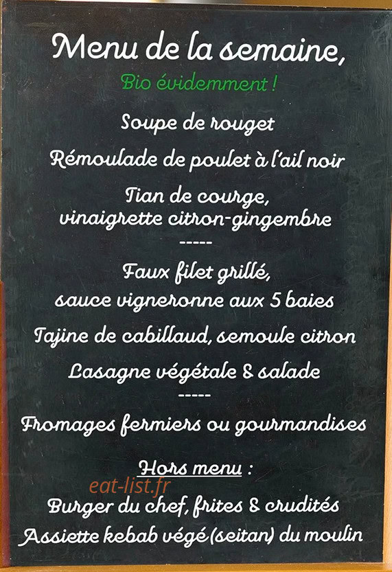 Auberge au Canoë Gourmand — carte page 1