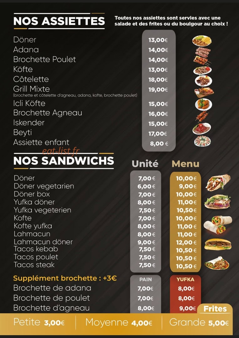 Baba Grill — carte page 1