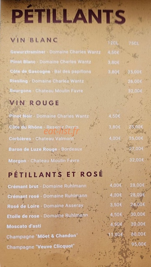 Brasserie l'Alsace — carte page 2