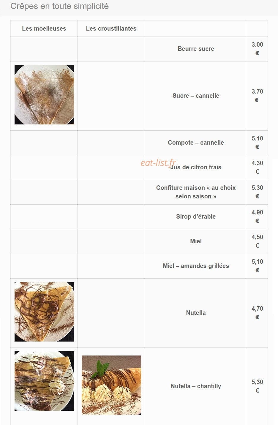 Crêp'Ôz — carte page 5