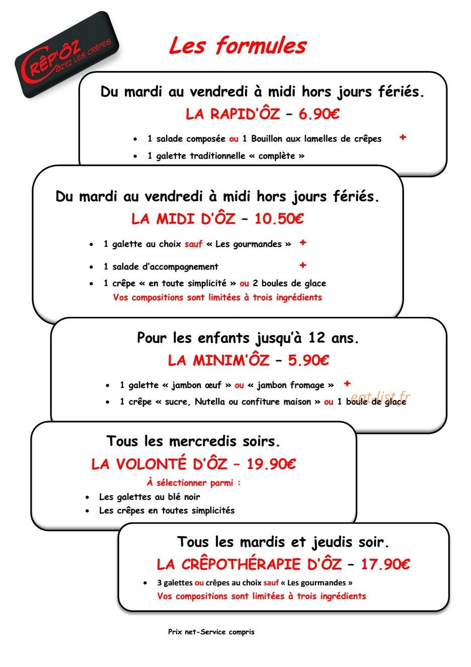 Crêp'Ôz — carte page 1