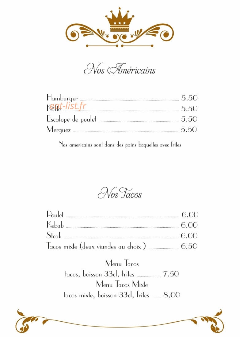 Golden Grill — carte page 6