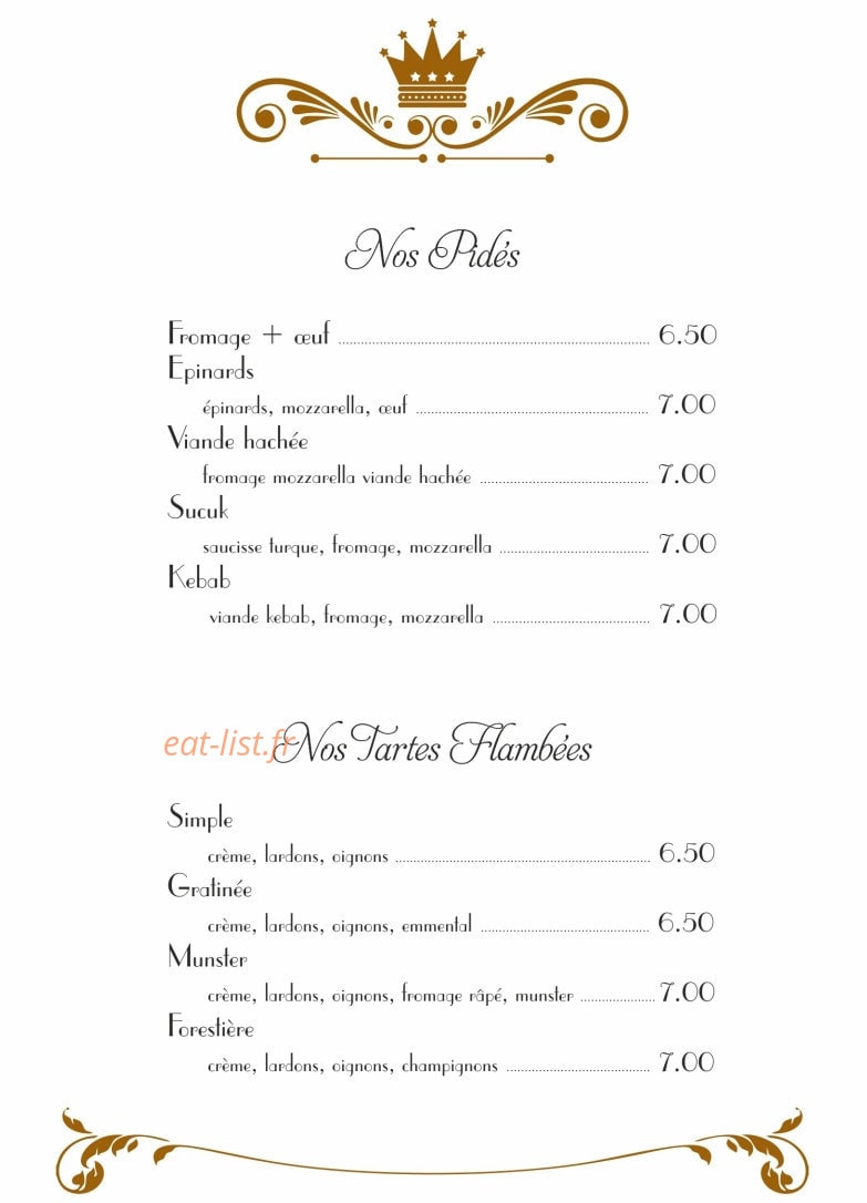 Golden Grill — carte page 4