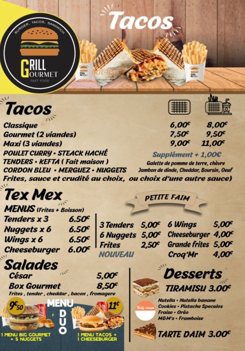 Grill Gourmet — carte page 3