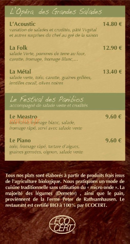 L' Acoustic — carte page 2