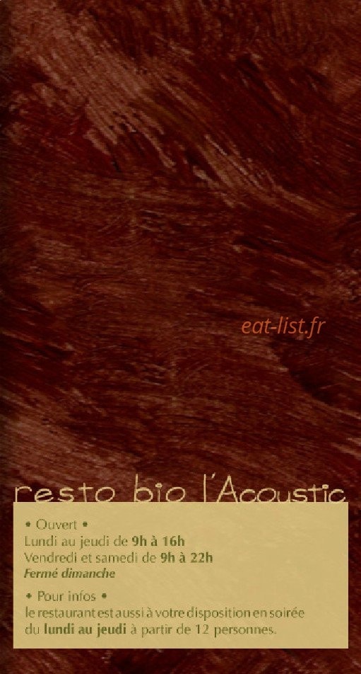 L' Acoustic — carte page 7