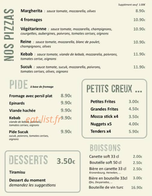 L'Atelier du Kebab — carte page 4