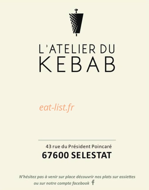 L'Atelier du Kebab — carte page 1