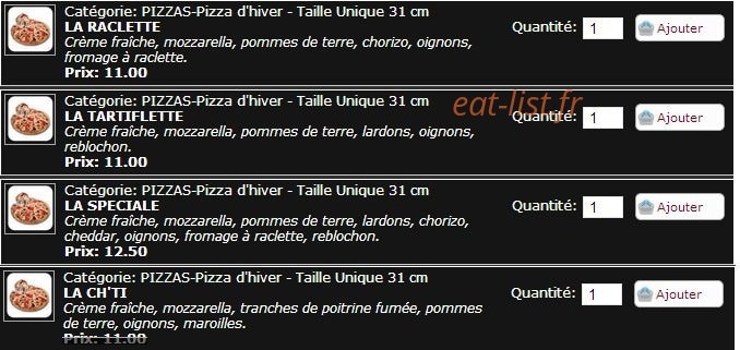 Le Calabrais — carte page 1