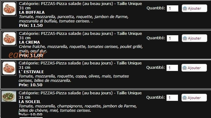 Le Calabrais — carte page 3
