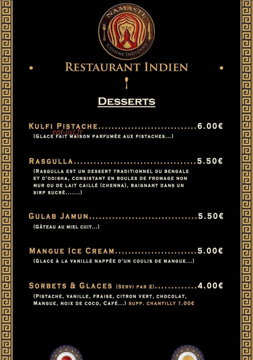 Namaste — carte page 9