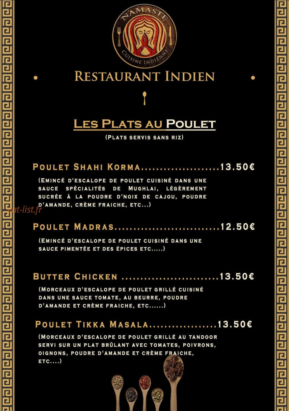 Namaste — carte page 5