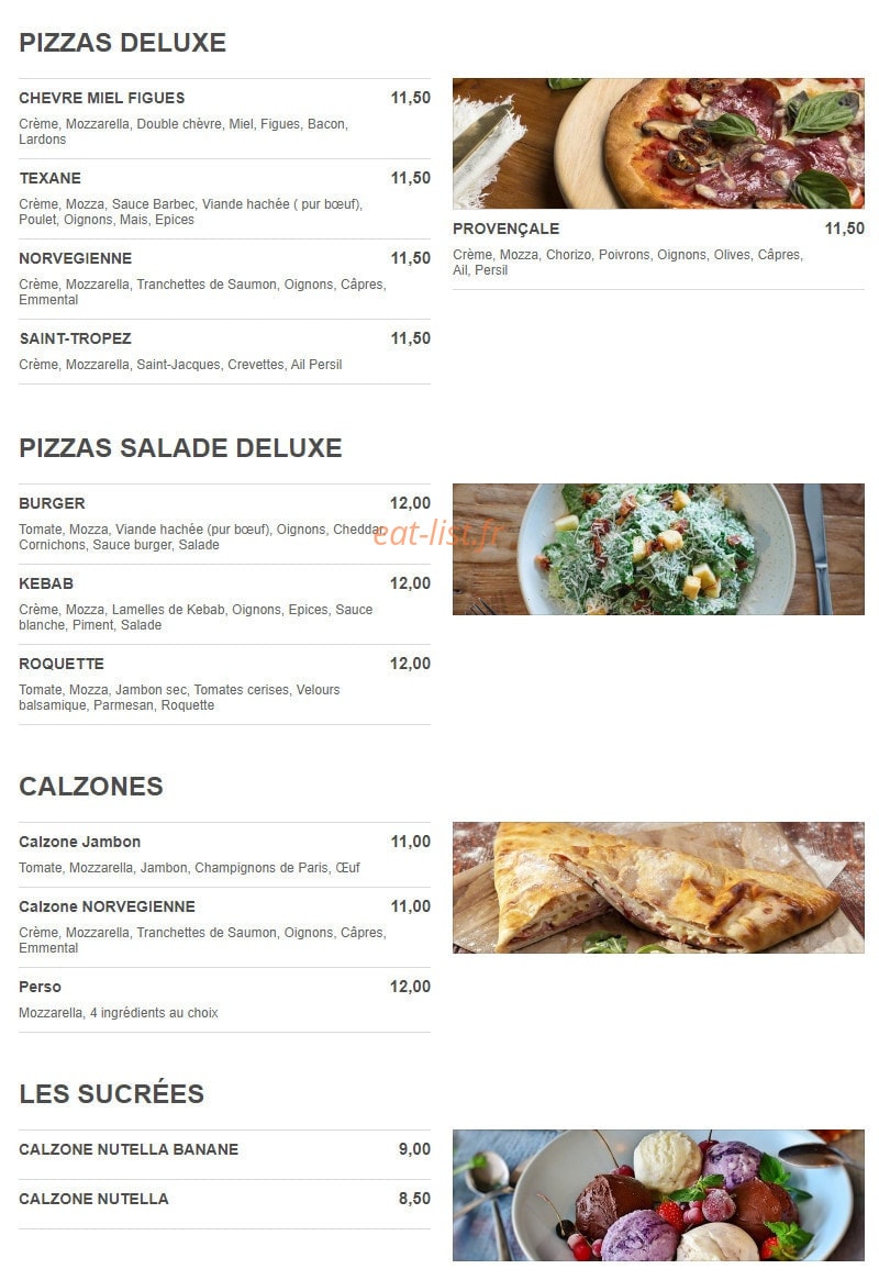 Pizza Jade — carte page 2