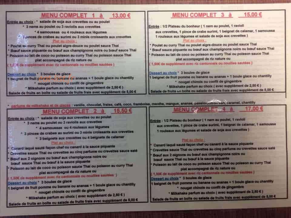 Restaurant chez son — carte page 4