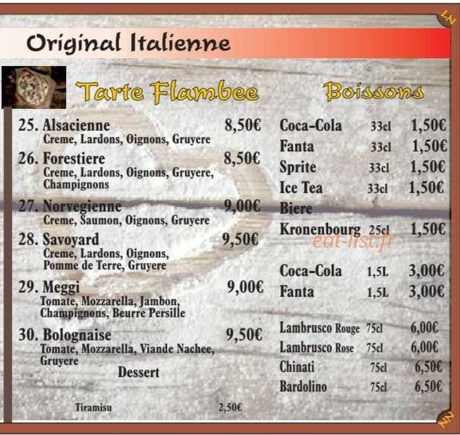 Bella Italia — carte page 2