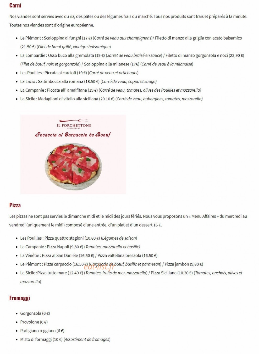 Il Forchettone — carte page 2