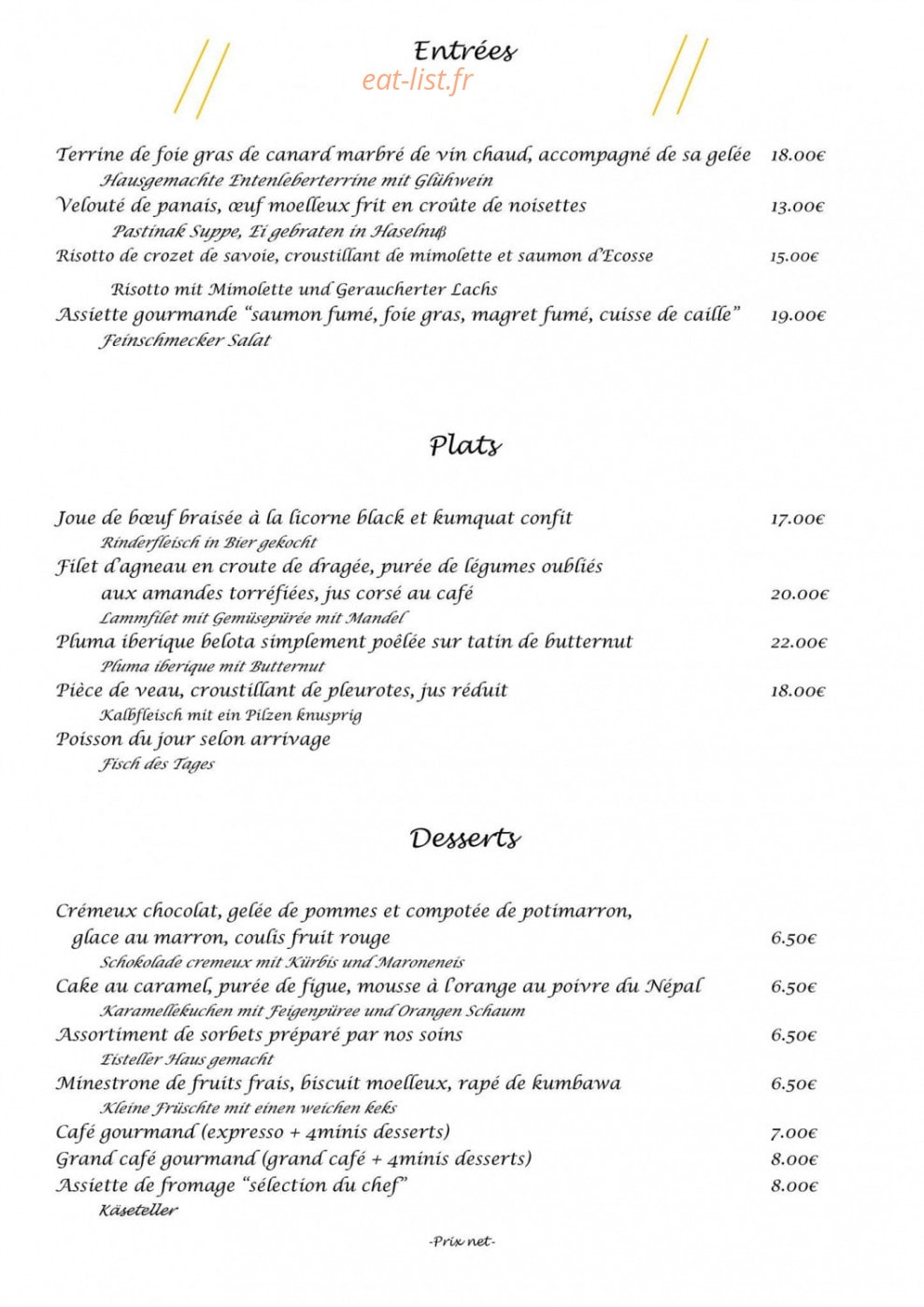 Allée des saveurs — carte page 1