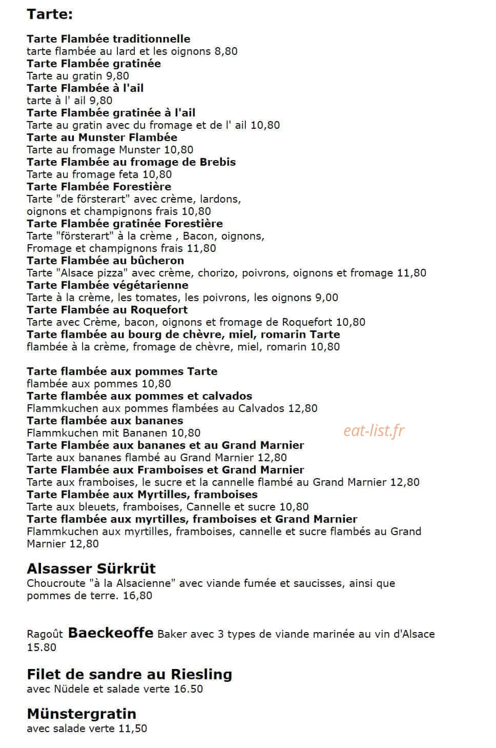 A La Charrue — carte page 2