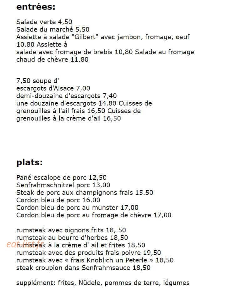 A La Charrue — carte page 1