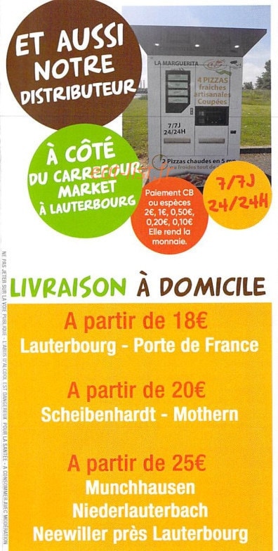 Carte et menu de La Marguerita à Lauterbourg — Les informations