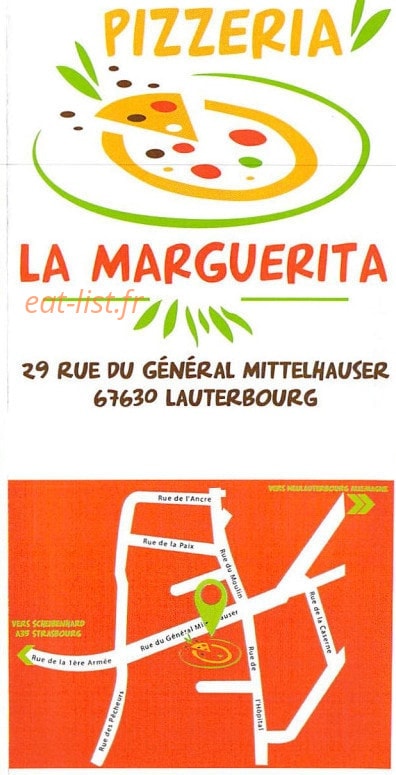 Carte et menu La Marguerita Lauterbourg