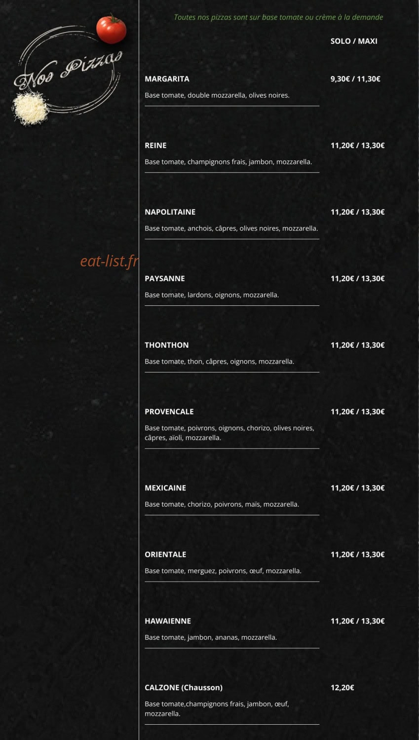 Pizz'a Gogo — carte page 1