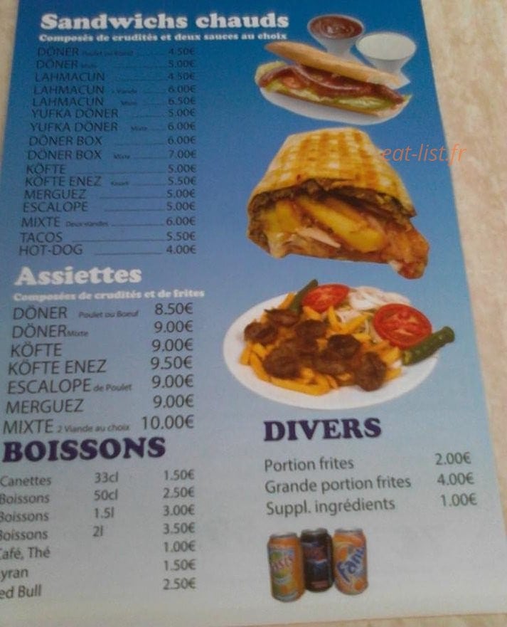 Snack Enez — carte page 2